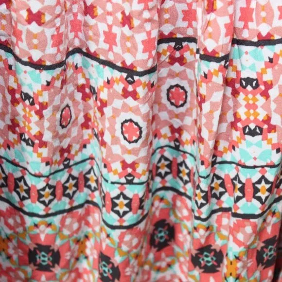 Torrid Mosaic Smocked Bell Sleeve Dress Boho Off Shoulder Plus Size 4 4X H13242 - Picture 5 of 11